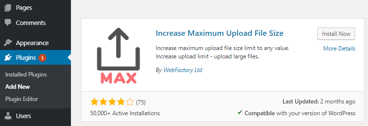 Increase Maximum Upload File Size