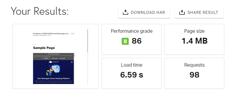 after embedding iframe final result