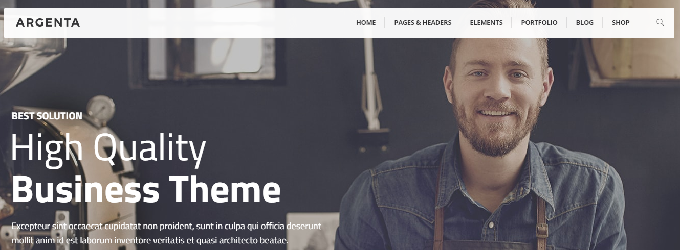 Argenta WordPress theme