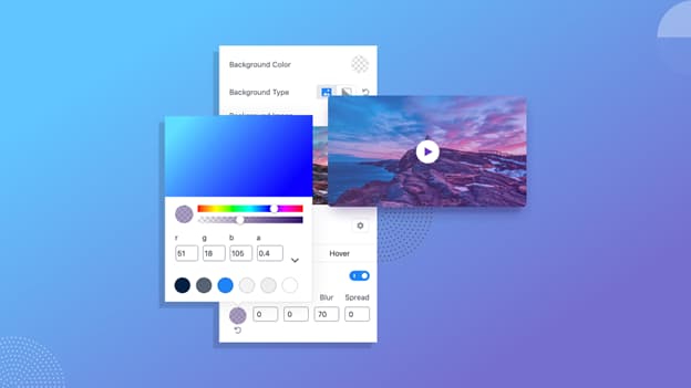 Classic & Gradient Background Color Qubely Feature