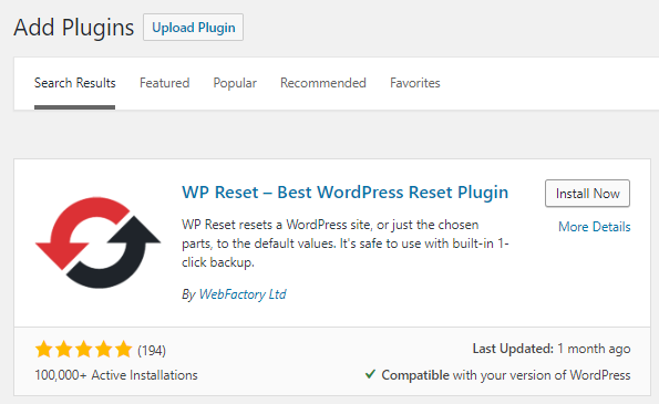 wp reset best wordpress reset plugin