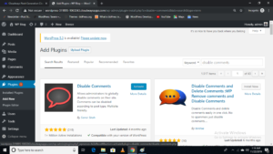 Disable Comments via Plugin