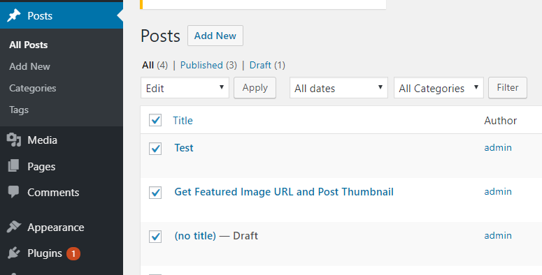 WordPress Post Section